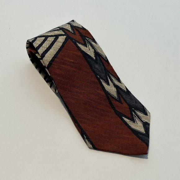 Mel Fox Clothiers Retro Abstract Art Designer Tie Made In Italy - Picture 2 of 12